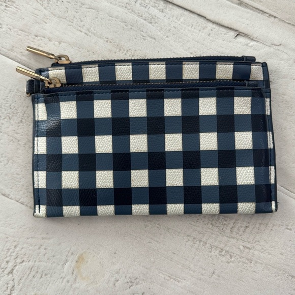 A New Day Blue, Black, White Checkered, Wallet - Picture 1 of 5